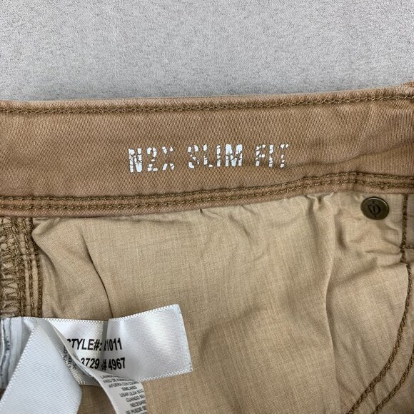 DU/ER Mens Shorts 32 Beige Tan N2X No Sweat Slim Fit 10" Inseam Stretch Comfort - Picture 3 of 10